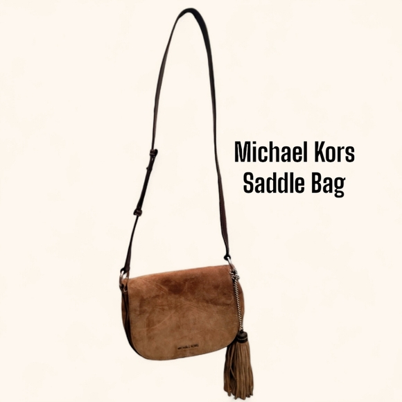 Michael Kors Handbags - Michael Kors Suede Saddle Bag
